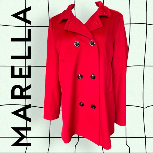 MARELLA Jackets & Blazers - Marella Red Peacoat